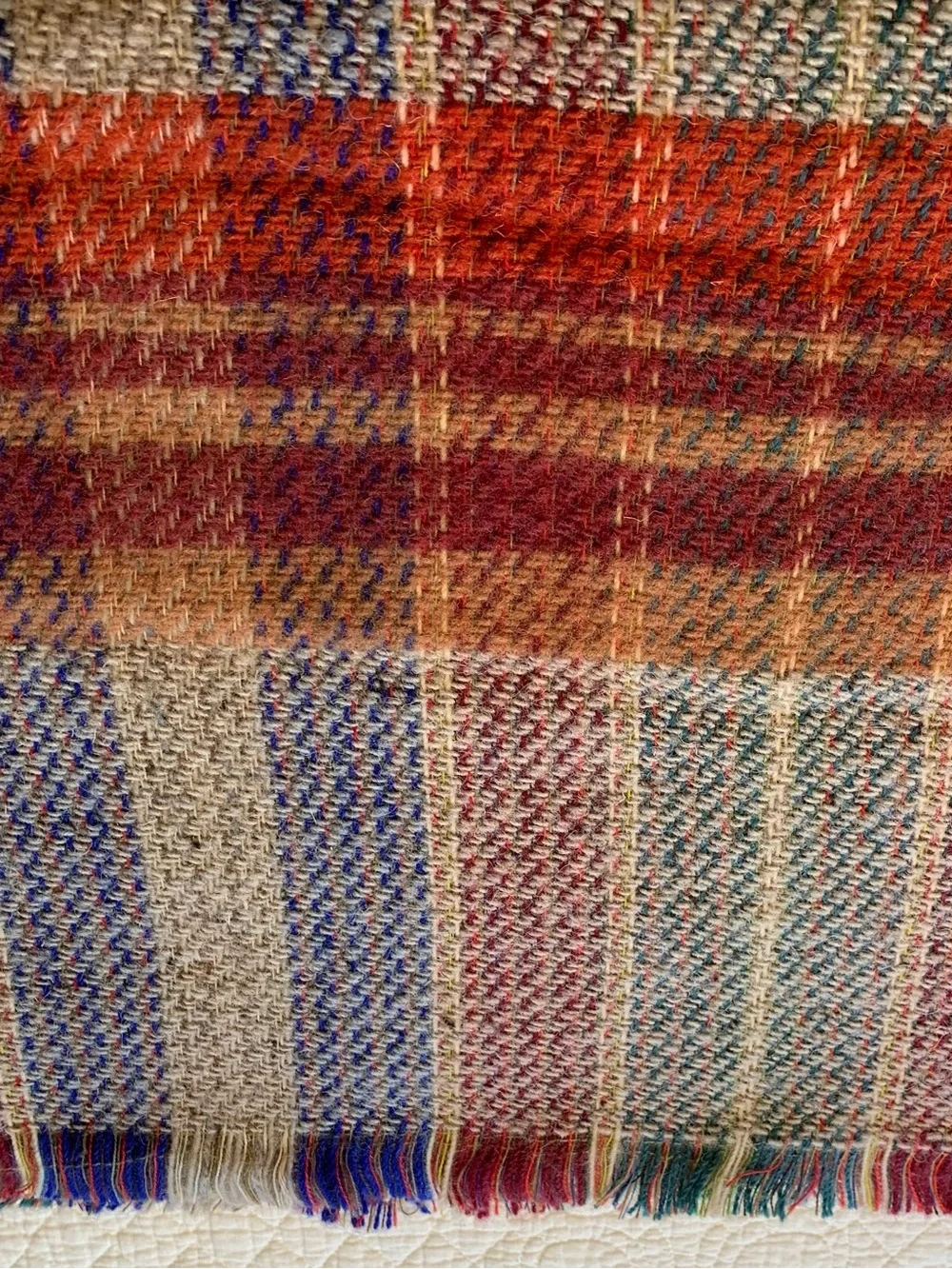 Blarney Woollen Mills Recycled Wool Plaid Throw
